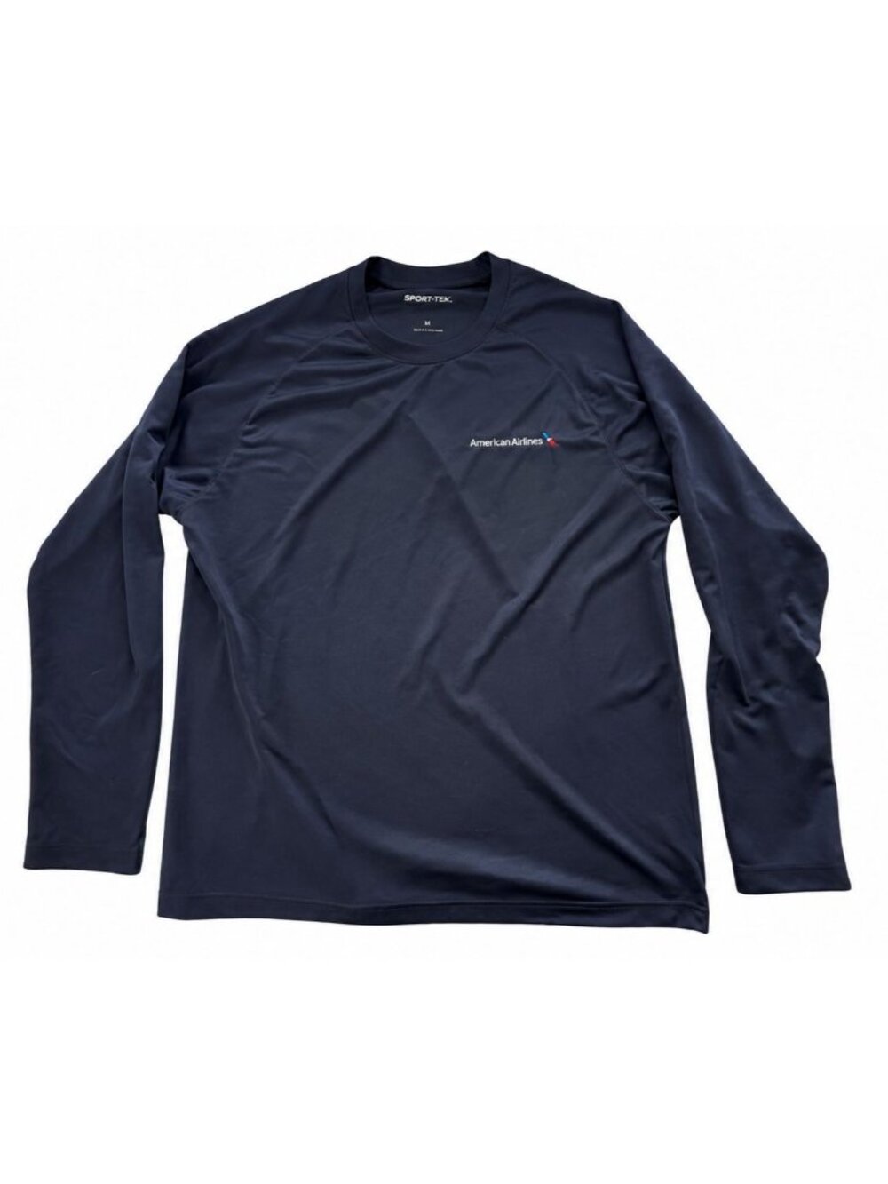 Sport-Tek American Airlines Long Sleeve Performance Shirt Navy Men's Medium T473